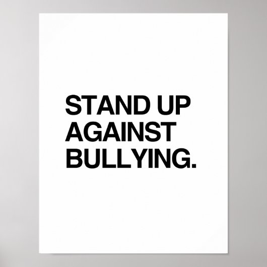 STAND GEGEN BULLYING AUF POSTER (Vorne)