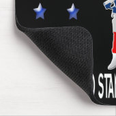 Stand hinter oder in vorderem Mousepad (Ecke)