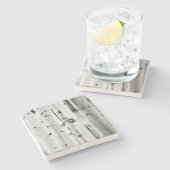 Stand hoch Aspen's Steinuntersetzer (Seitenansicht)