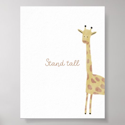 Stand-Hoch-Giraffe-Kinderzimmer Poster (Vorne)