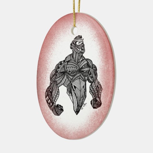 Stand hoch keramik ornament (Links)