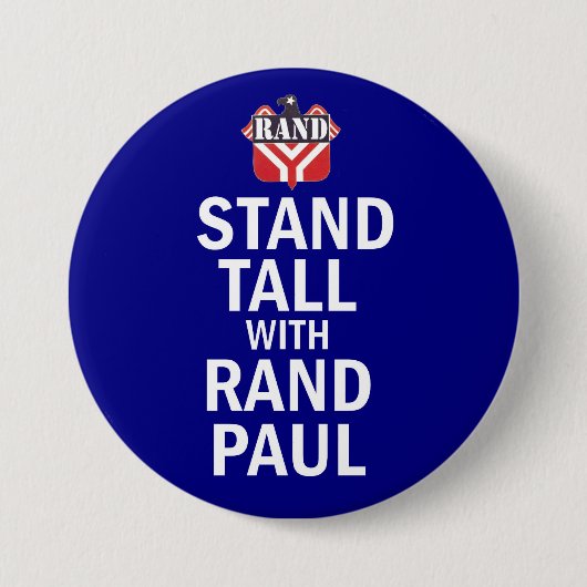 Stand hoch mit Rand Paul Button (Vorderseite)
