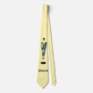 Stand-Logo Einsamer Mann Gelb  Krawatte