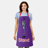 Stand-Logo Einsamer Mann Lila Schürze (Getragen)