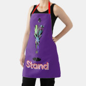 Stand-Logo Einsamer Mann Lila Schürze (InSitu)