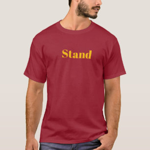 Stand-Logo Marineblau Herren Baumwolle   T-Shirt