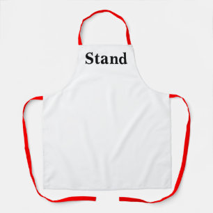 Stand-Logo rote Gurte weiße Kitchen Craft Chef Schürze