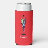 Stand Mann Rot Selters Dosenkühler (Seltzer Rückseite)