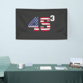 Stand mit 45 Pro Trump USA Flag 4. Juli Banner (Messeveranstaltung)