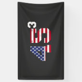 Stand mit 45 Pro Trump USA Flag 4. Juli Banner (Vertikal)
