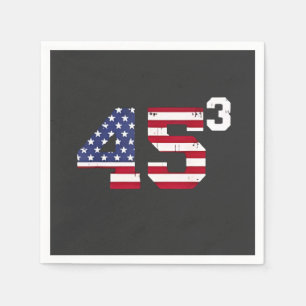 Stand mit 45 Pro Trump USA Flag 4. Juli Serviette
