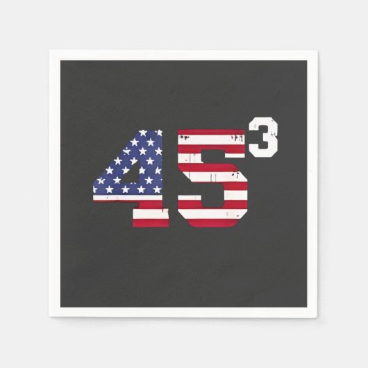 Stand mit 45 Pro Trump USA Flag 4. Juli Serviette (Vorderseite)