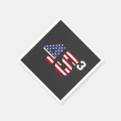Stand mit 45 Pro Trump USA Flag 4. Juli Serviette (Ecke)