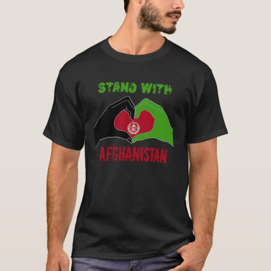 Stand mit Afghanistan Flag frei Afghanistan Kabul T-Shirt (Vorderseite)