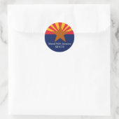 Stand mit Arizona Runder Aufkleber (Tasche)