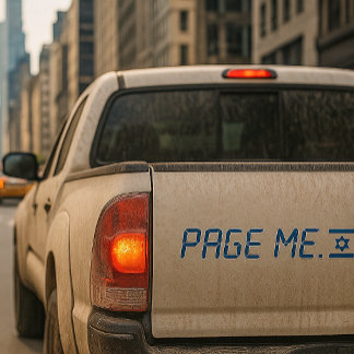 Stand mit dem israelischen Autoaufkleber