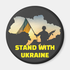 Stand mit der Ukraine auf der Karte Magnet