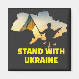 Stand mit der Ukraine auf der Karte Magnet