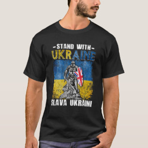 Stand mit der Ukraine britischer Ritter ukrainisch T-Shirt