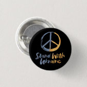 Stand mit der Ukraine - FRIEDENSsymbolische Staats Button (Vorne & Hinten)