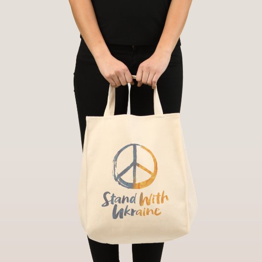 Stand mit der Ukraine - FRIEDENSsymbolische Staats Tragetasche (Vorderseite (Produkt))