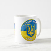 Stand mit der Ukraine Kaffeetasse (VorderseiteRechts)