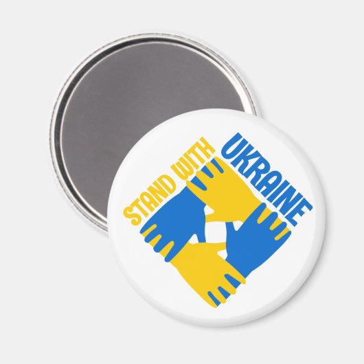 Stand mit der Ukraine Magnet (Vorderseite/Rückseite)