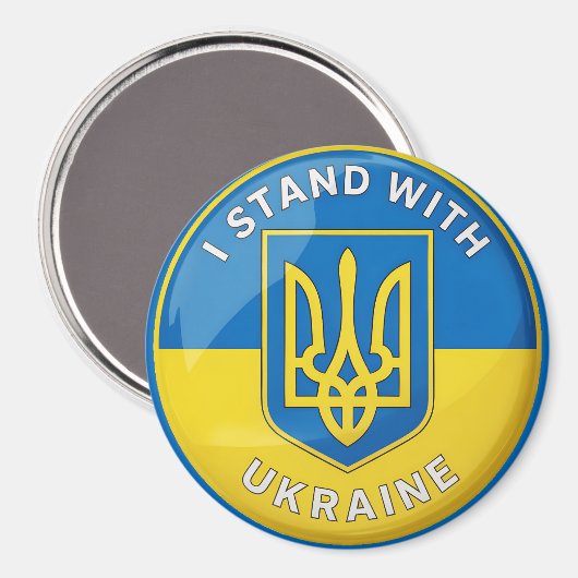 Stand mit der Ukraine Magnet (Vorderseite/Rückseite)
