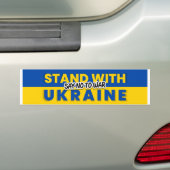 STAND MIT DER UKRAINE - NEIN ZUM KRIEG SAGEN AUTOAUFKLEBER (Auf Auto)