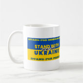 STAND MIT DER UKRAINE - NEIN ZUM KRIEG SAGEN KAFFEETASSE (Links)
