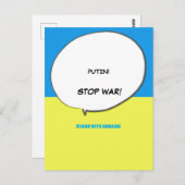 STAND MIT DER UKRAINE POSTKARTE (Vorne/Hinten)