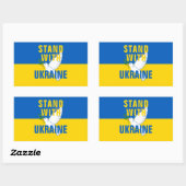 Stand mit der Ukraine Rechteckiger Aufkleber (Blatt)