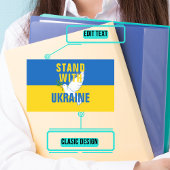 Stand mit der Ukraine Rechteckiger Aufkleber