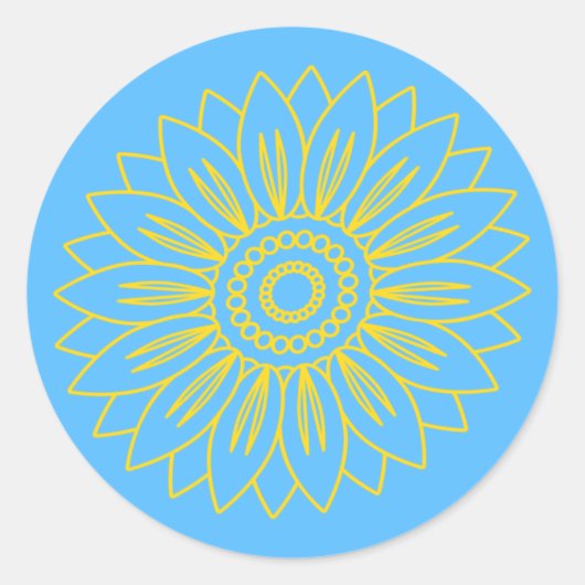 Stand mit der Ukraine Runder Aufkleber (Vorderseite)