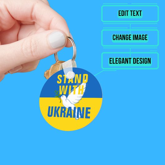 Stand mit der Ukraine Schlüsselanhänger