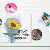 Stand mit der Ukraine Sonnenblumen Magnet