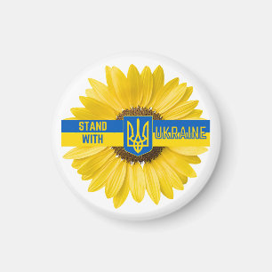 Stand mit der Ukraine Sonnenblumenmagazin Magnet