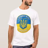 Stand mit der Ukraine T-Shirt (Vorderseite)