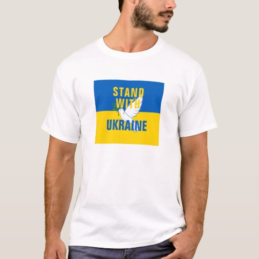 Stand mit der Ukraine T-Shirt (Vorderseite)