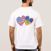 Stand mit der Ukraine T-Shirt (Rückseite)
