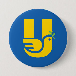 Stand mit der Ukraine UA Peace Button