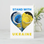 Stand mit der Ukraine, Ukraine Herzenflagge, Ukrai Ankündigung (Stehend Vorderseite)