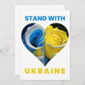 Stand mit der Ukraine, Ukraine Herzenflagge, Ukrai Ankündigung (Vorne/Hinten)