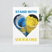 Stand mit der Ukraine, Ukraine Herzenflagge, Ukrai Dankeskarte (Stehend Vorderseite)