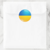 Stand mit der Ukraine | Ukrainischer Flaggenaufkle Runder Aufkleber (Tasche)