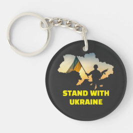 Stand mit der Ukraine - Unterstützung und Solidari Schlüsselanhänger
