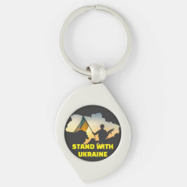 Stand mit der Ukraine - Unterstützung und Solidari Schlüsselanhänger