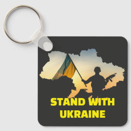 Stand mit der Ukraine - Unterstützung und Solidari Schlüsselanhänger
