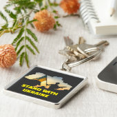 Stand mit der Ukraine - Unterstützung und Solidari Schlüsselanhänger (Seite)