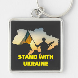 Stand mit der Ukraine - Unterstützung und Solidari Schlüsselanhänger